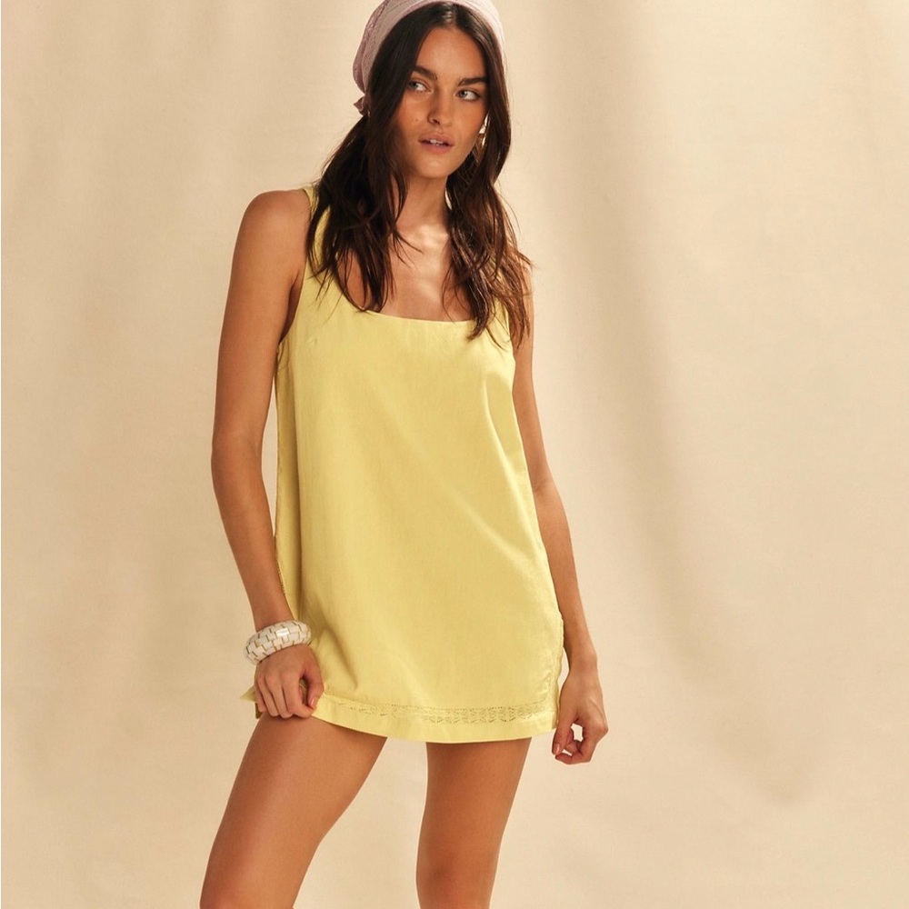 Free People Summer Smiles Romper Silent Lime Large